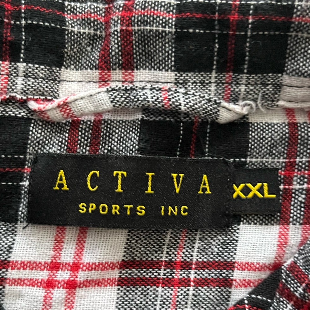 Ativa Red and Black Plaid Button Down Shirt - Picture 2 of 7